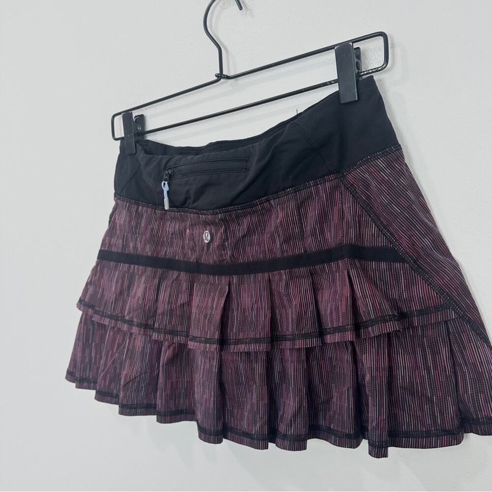 Lululemon Run Pace Setter Skirt Wee Are From Space Black March Multi Black 4 - Picture 5 of 7
